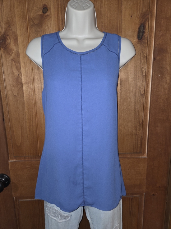White House Black Market Tops - White House Black Market Periwinkle Sleeveless Scoop Neck Tank